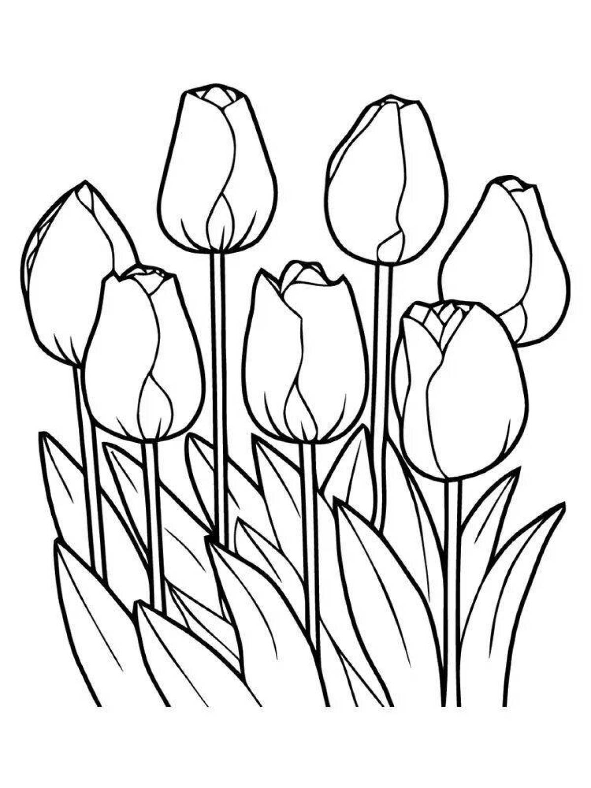 Coloring spring flowers