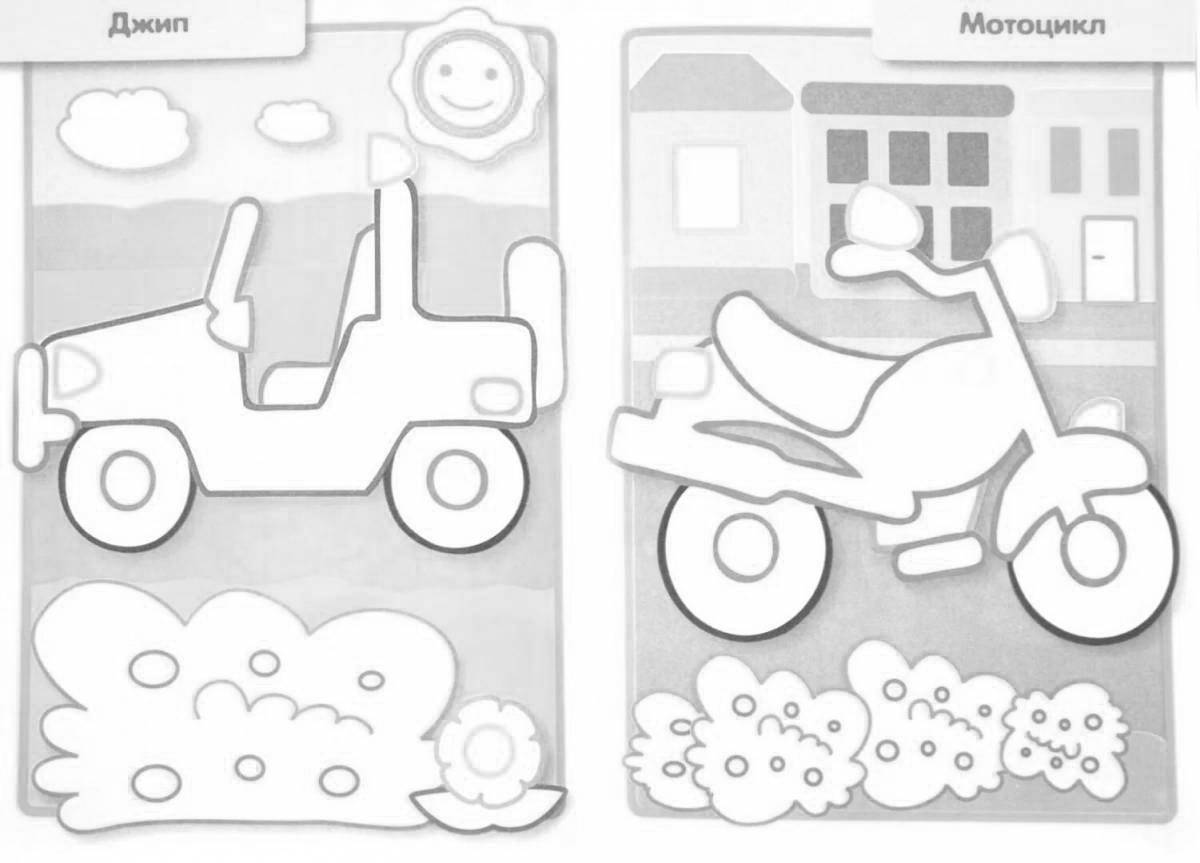 Inspirational coloring book with colored outline for toddlers