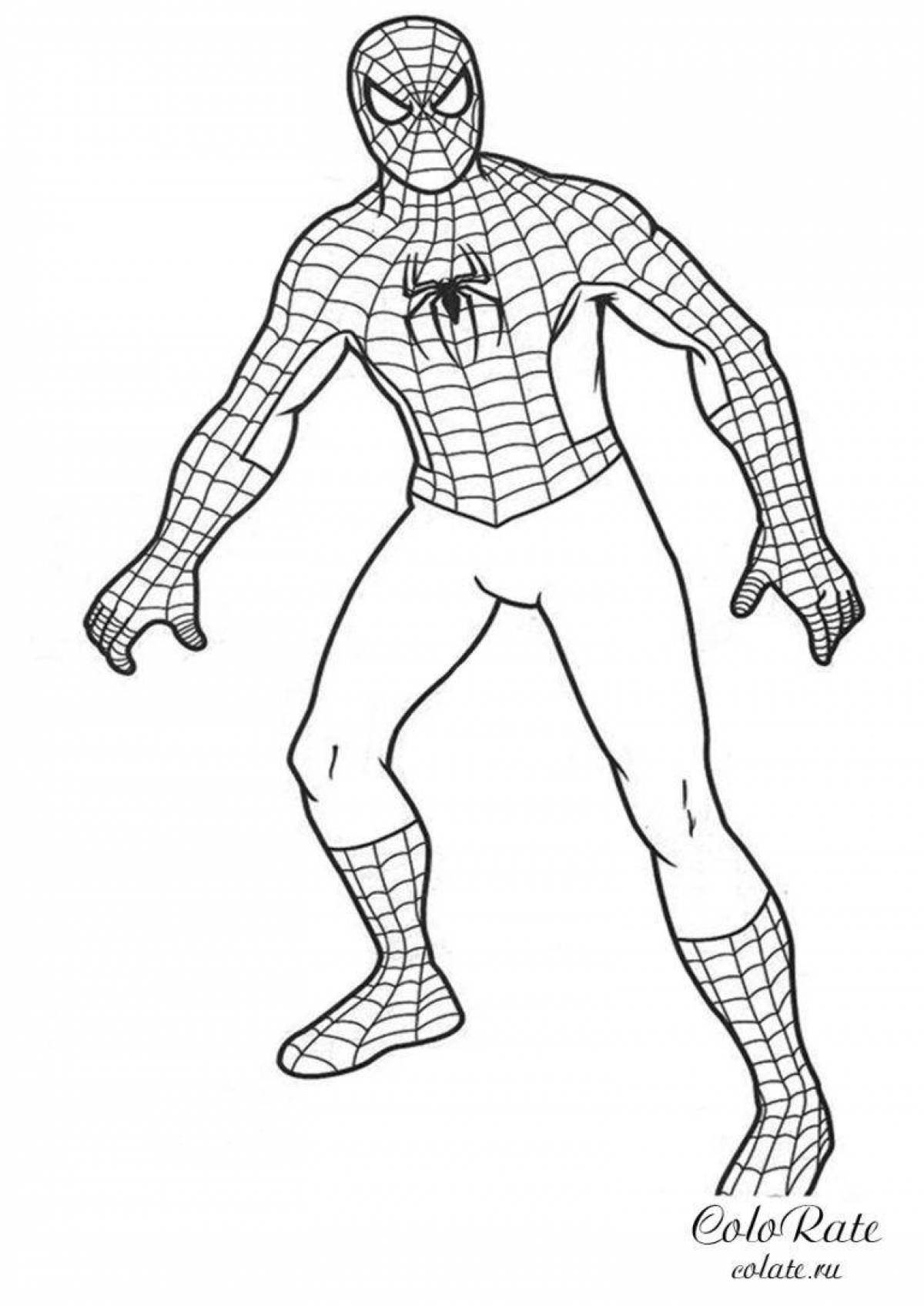 Coloring page nice spiderman