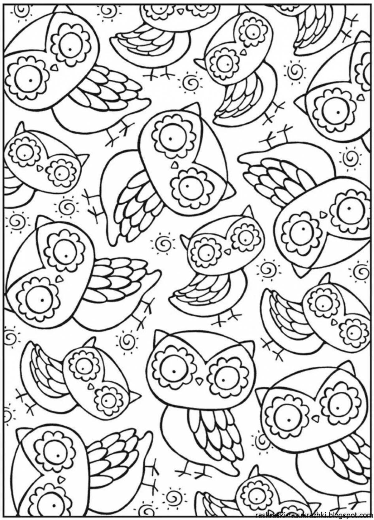 Relaxing anti-stress little coloring book