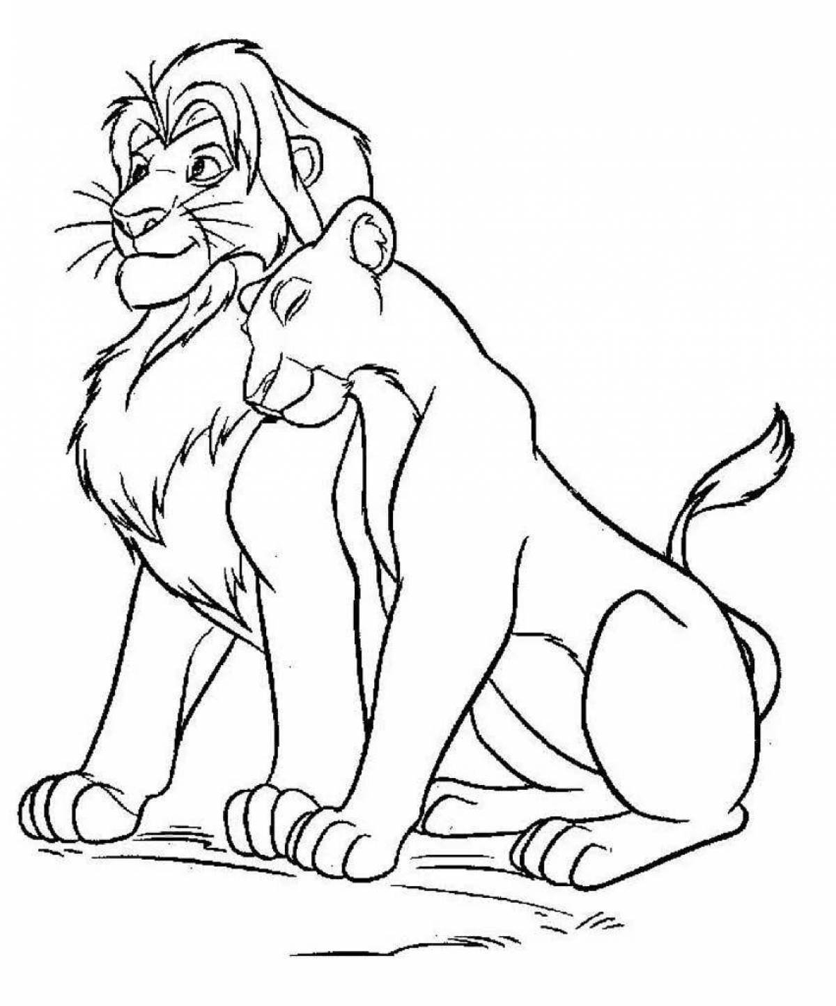 Dazzling lion king coloring pages for kids