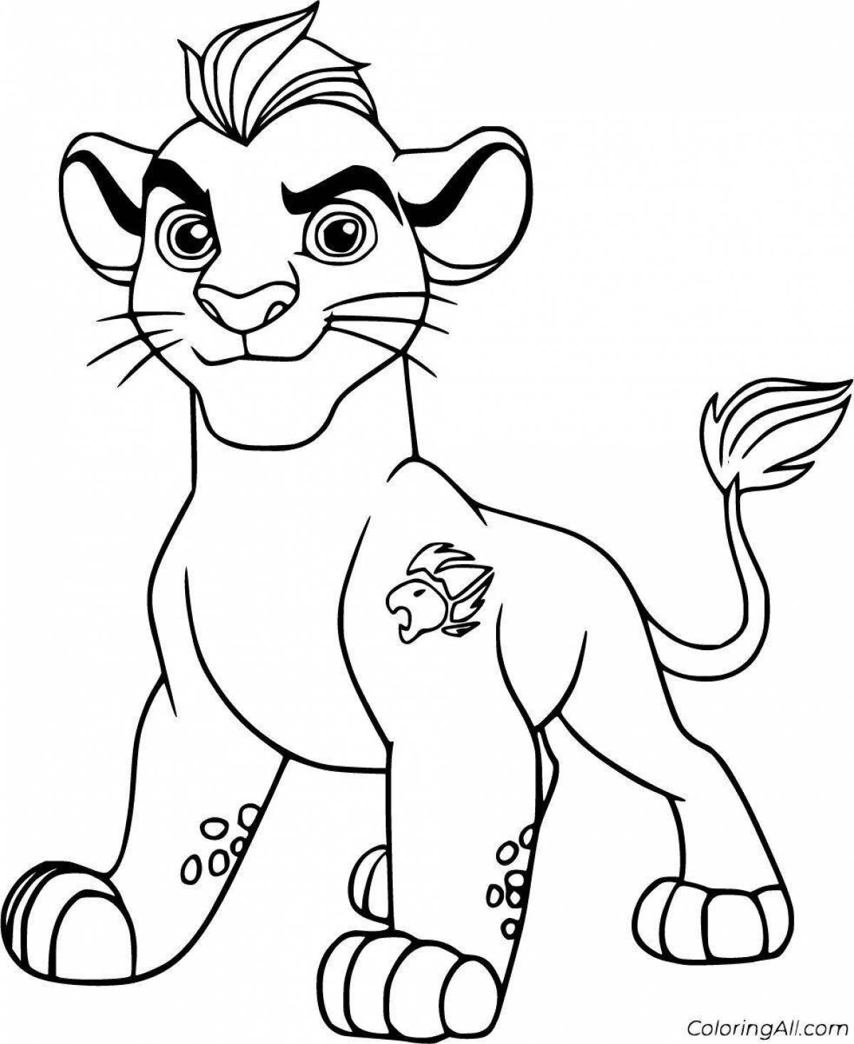 Rampant Lion King coloring pages for kids