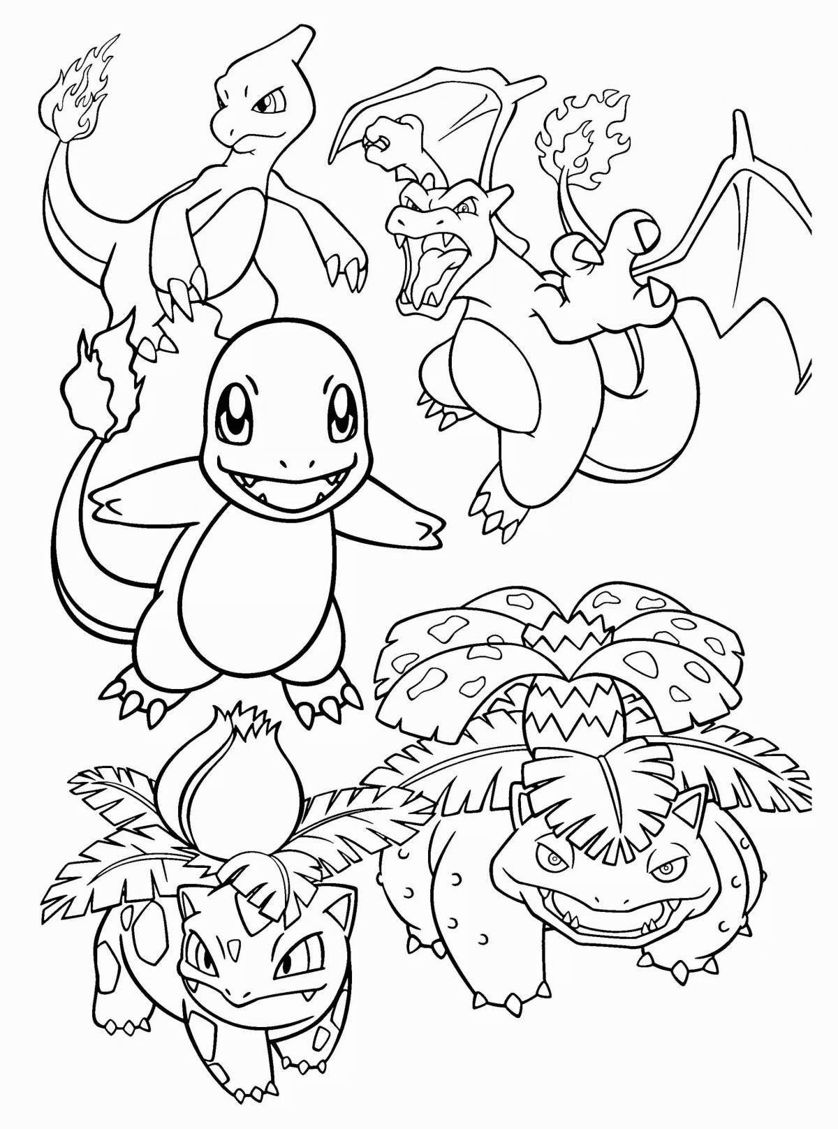 Exciting charmander pokemon coloring book