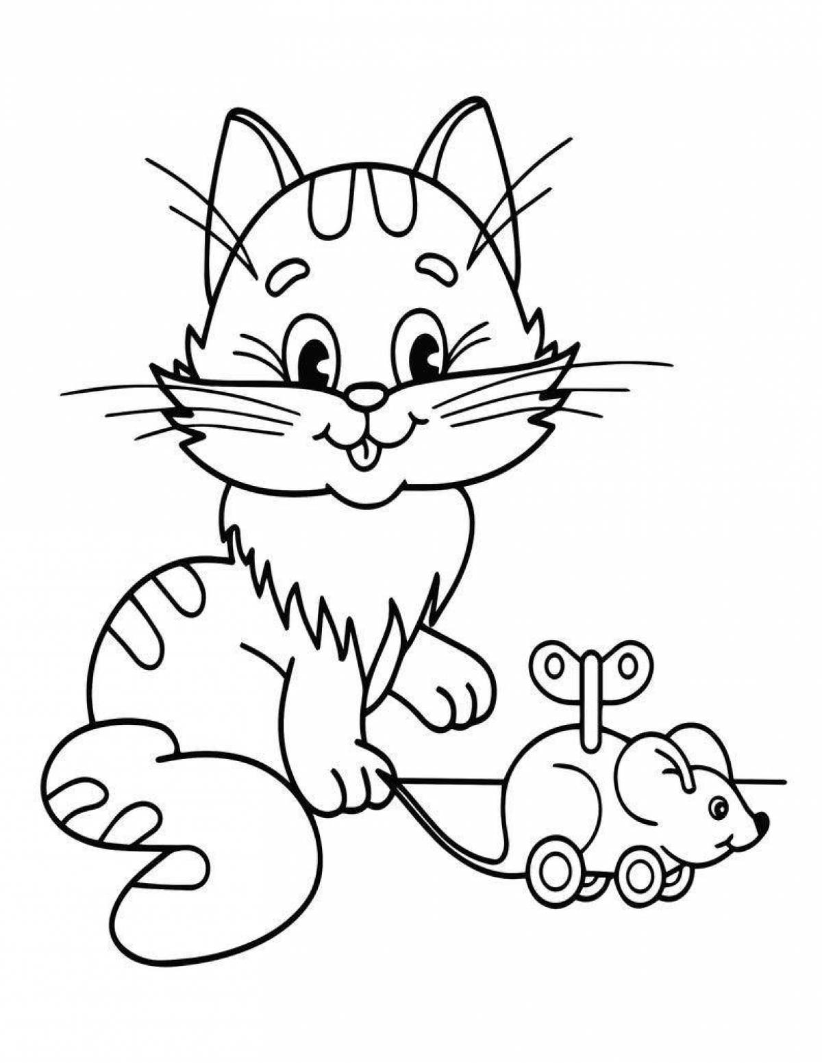 Kitty's fun coloring book for 6-7 year olds