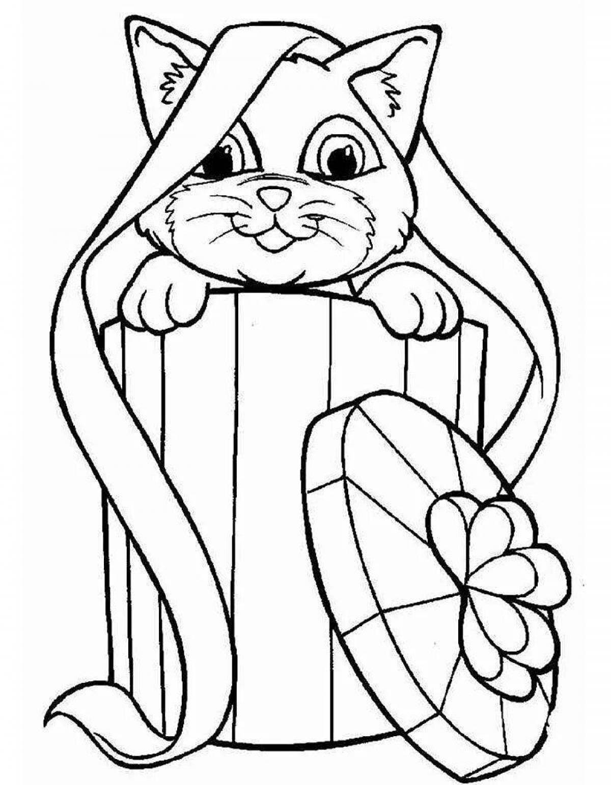 Kitty magic coloring book for kids 6-7 years old
