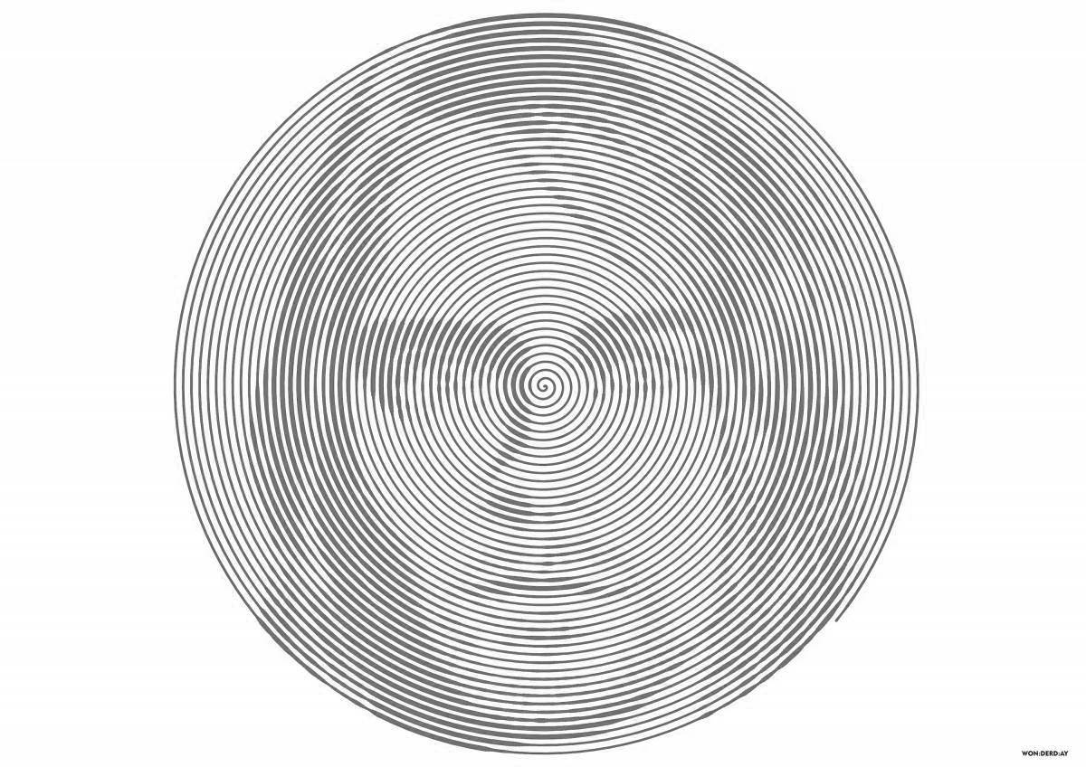 Innovative coloring spiral pattern