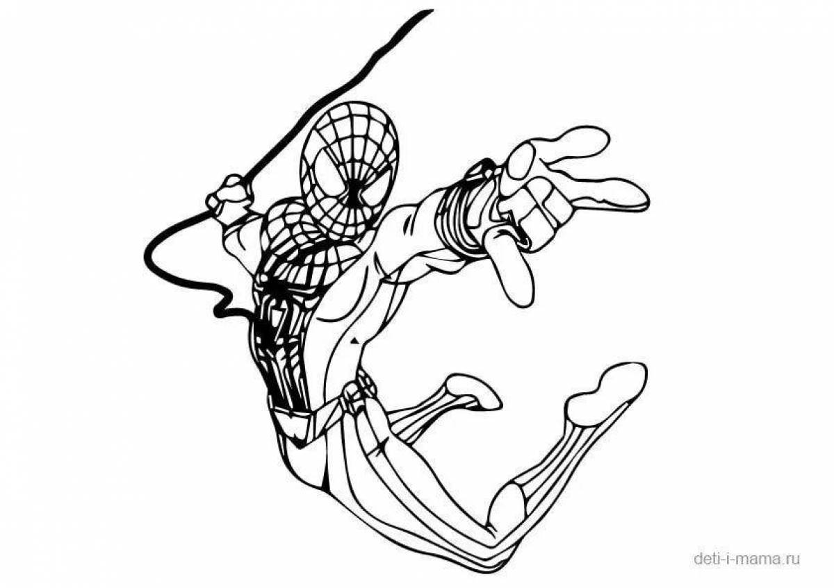 Amazing Spiderman turn on the coloring book