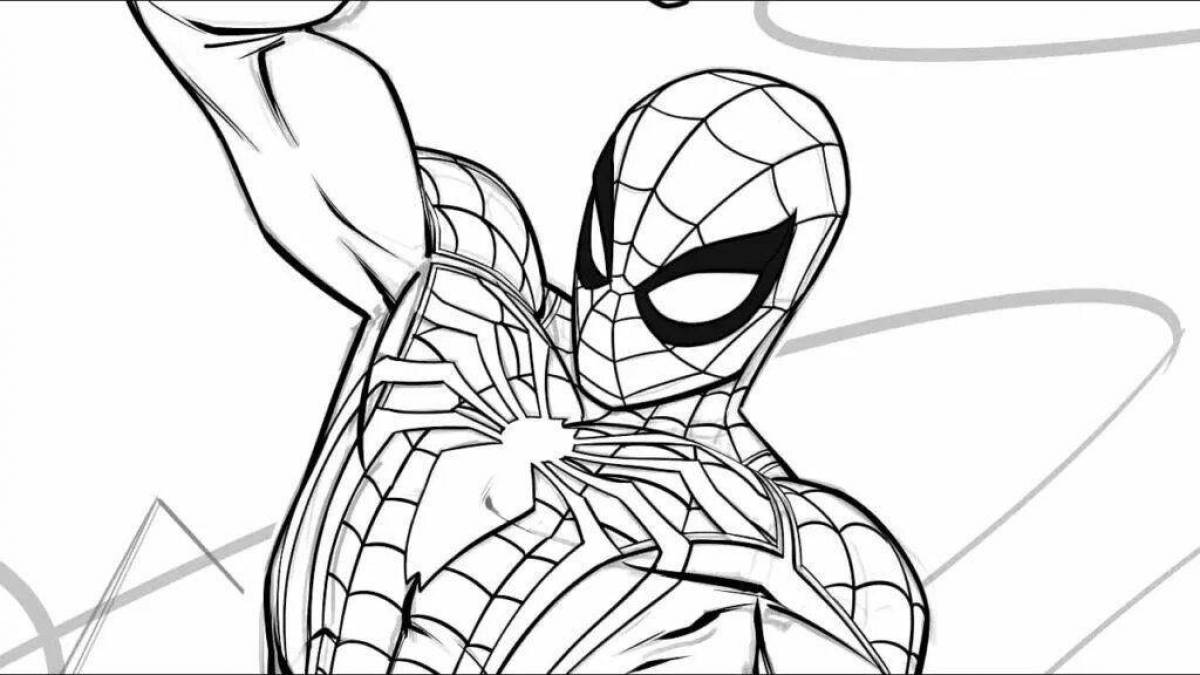 Awesome Spiderman turn on coloring