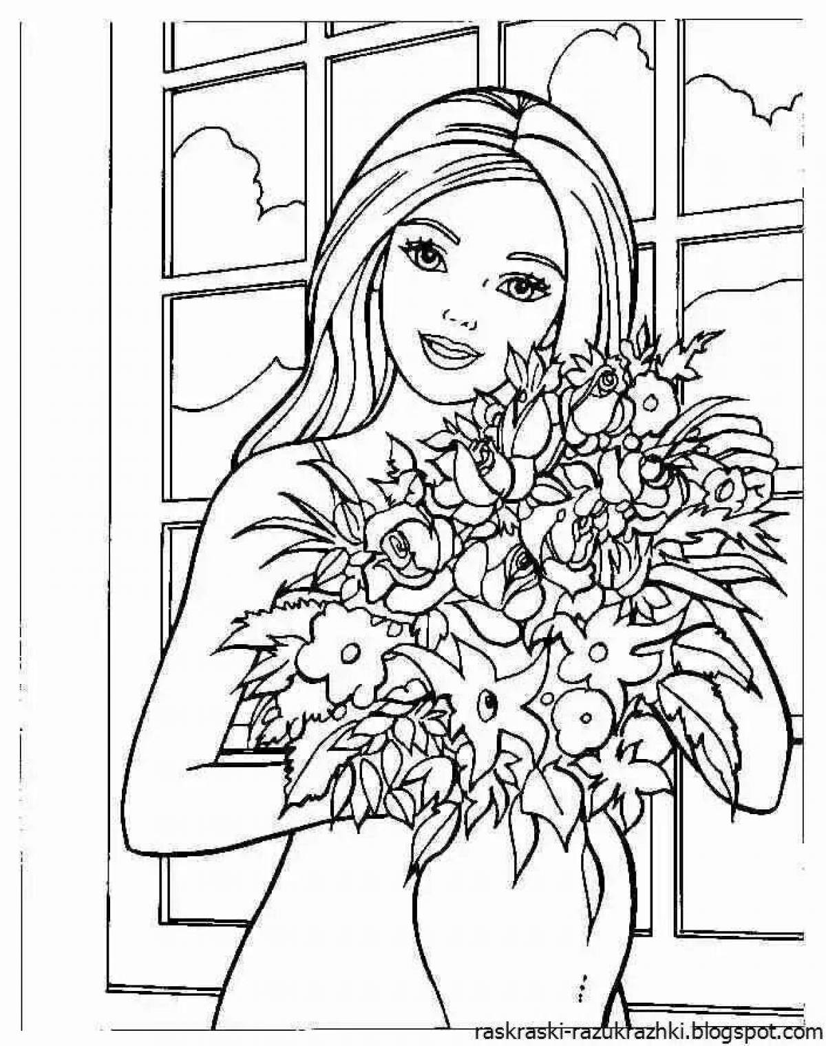 Adorable coloring book for girls 2023
