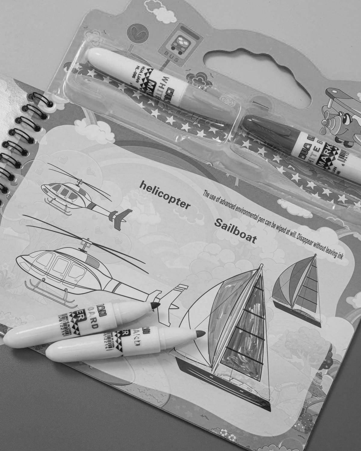 Photo Attractive water marker coloring page