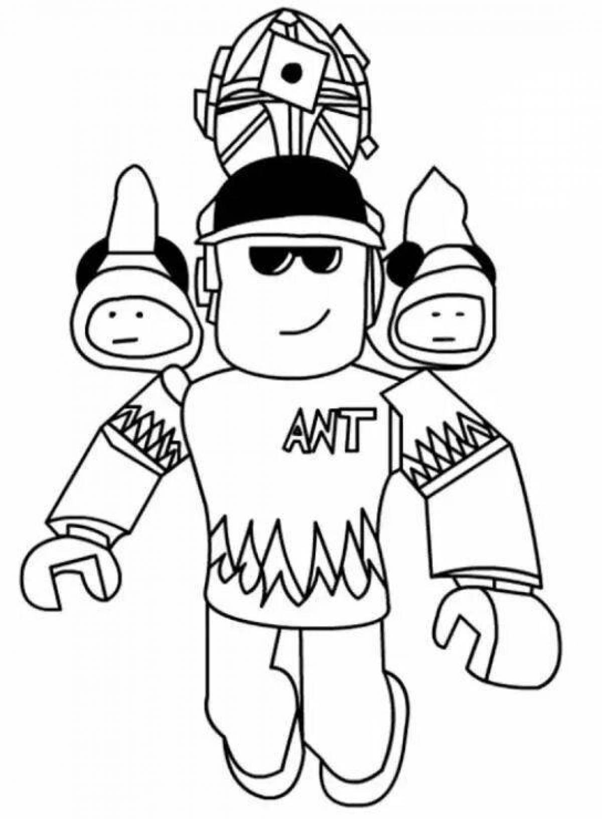 Coloring awesome queen robloxer