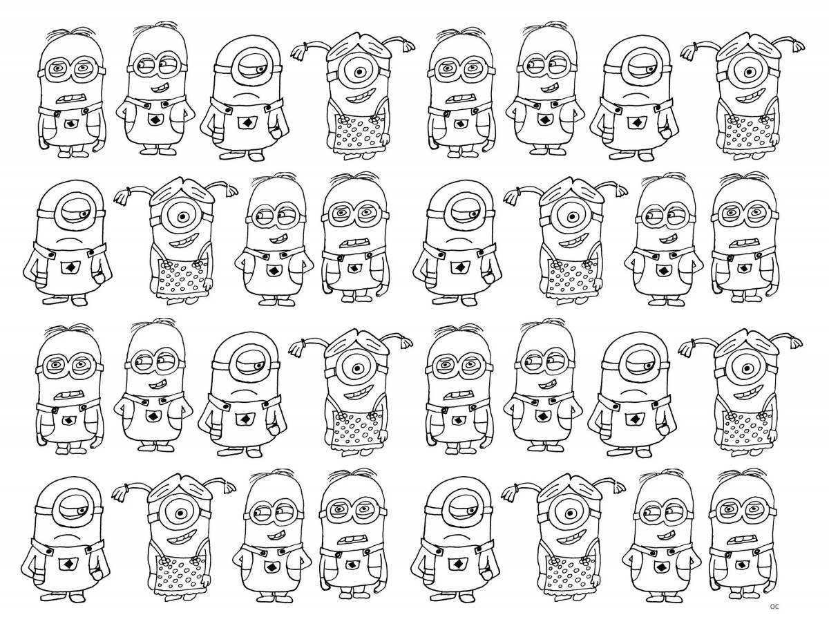 Interesting coloring many small pictures