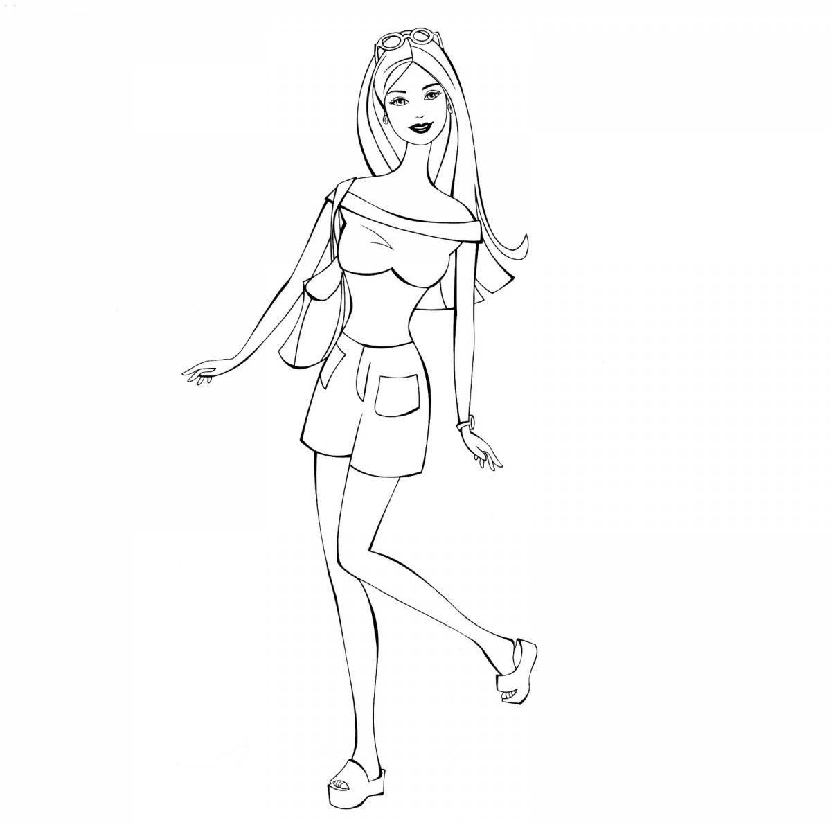 Animated coloring page family long legs