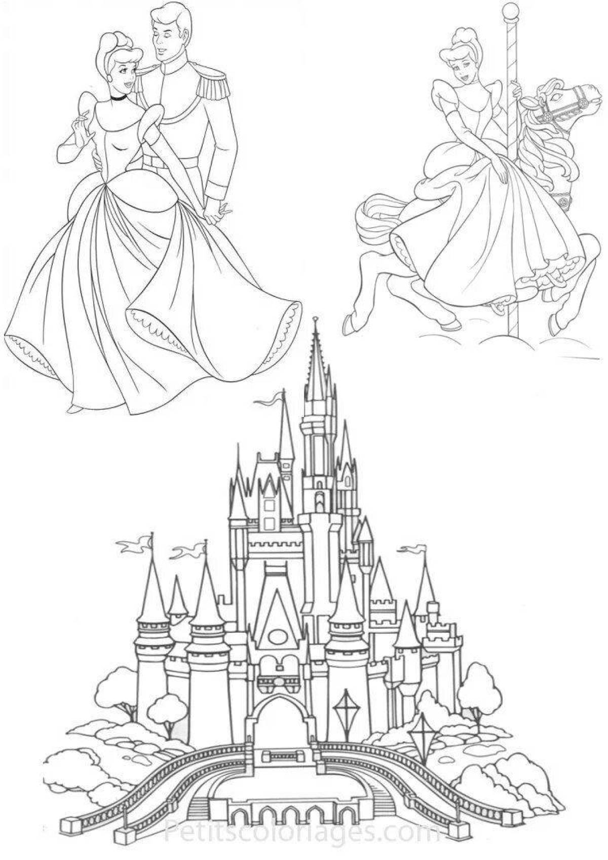 Royal coloring princess in the castle