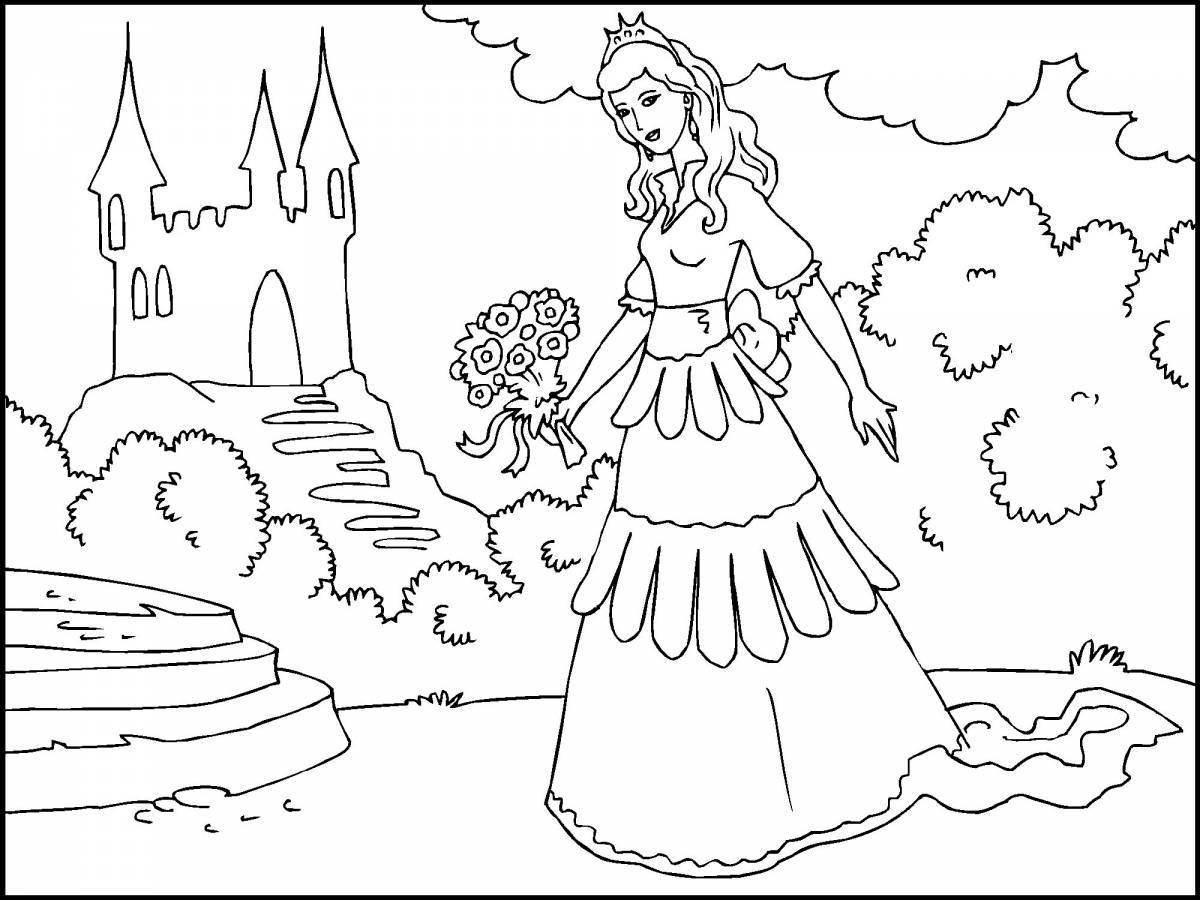 Shine coloring princess in the castle