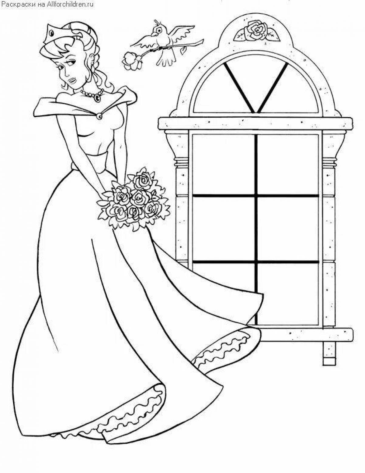 Fairy coloring princess in the castle