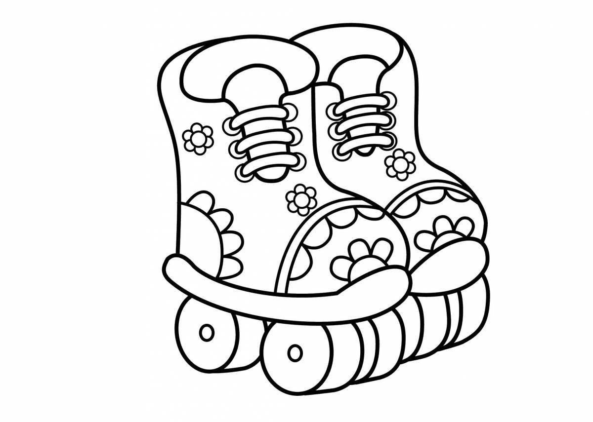 Веселая раскраска обуви для детей 4-5 лет