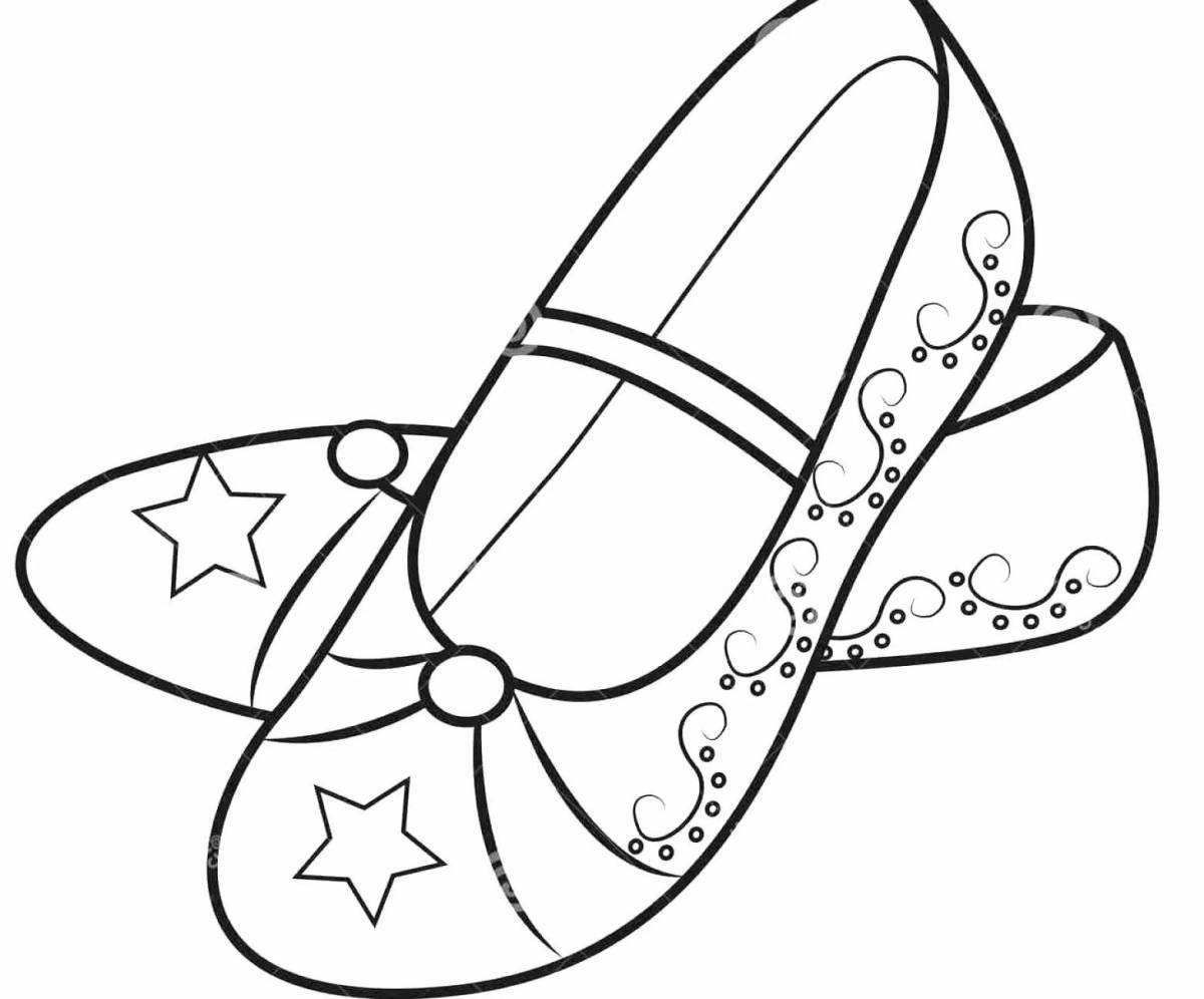 Amazing shoe coloring pages for 4-5 year olds