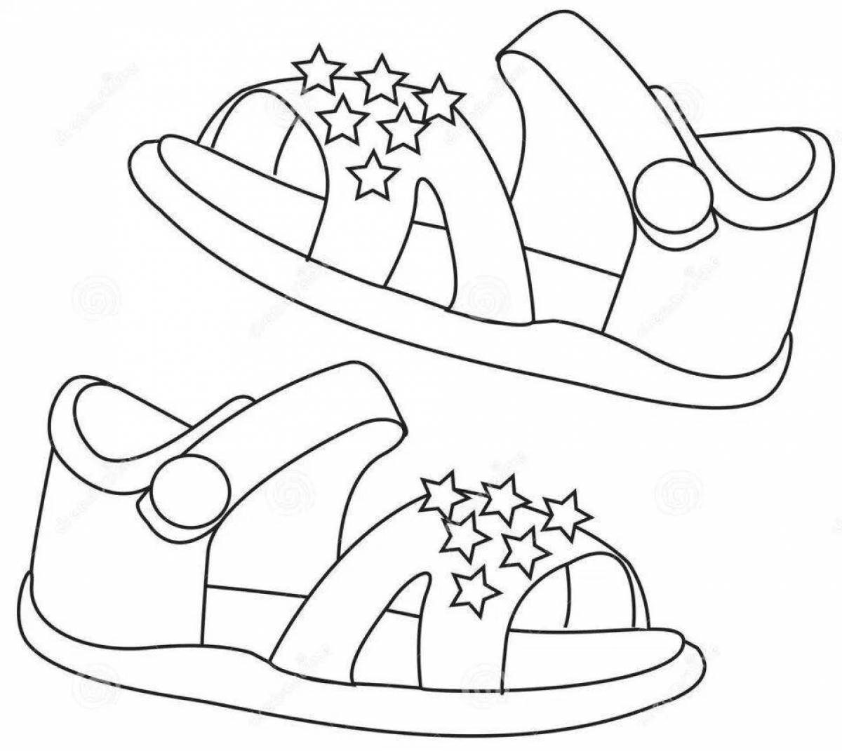 Чудесная раскраска обуви для детей 4-5 лет