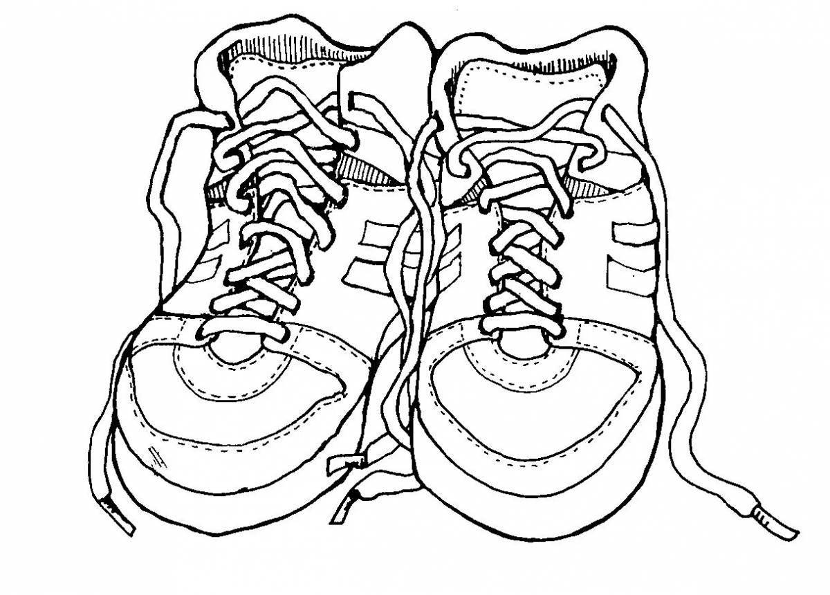 Coloring book wonderful shoes for children 4-5 years old