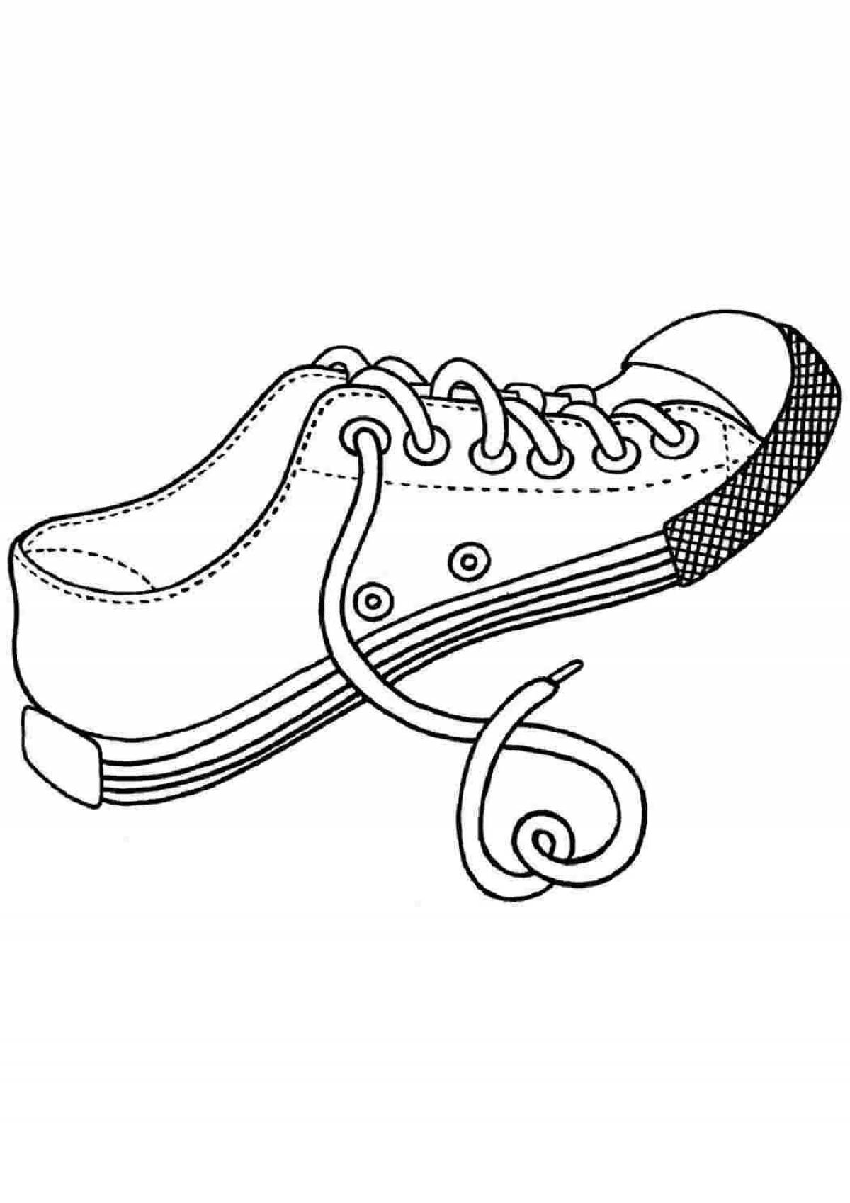 Great shoe coloring book for 4-5 year olds