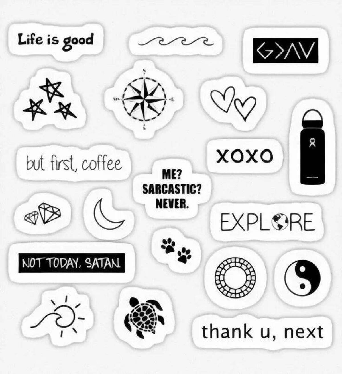Creative aesthetic coloring sticker