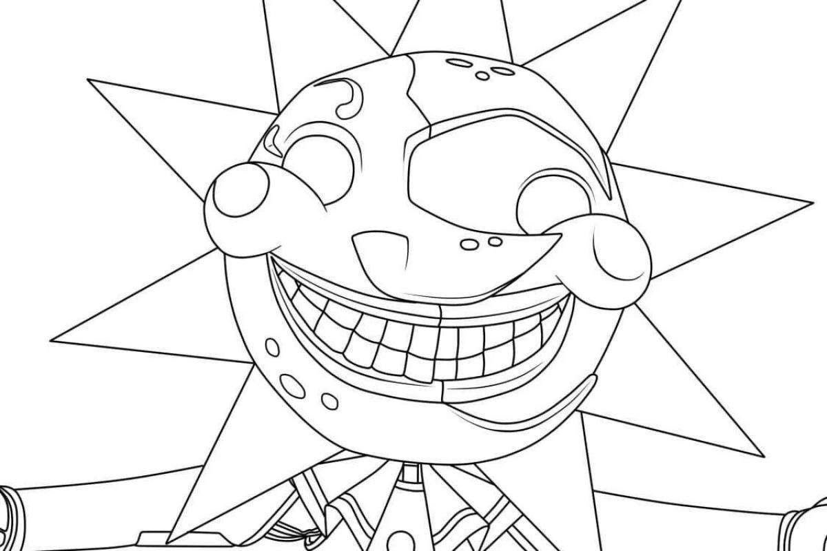 Charming fnaf 9 moon coloring book