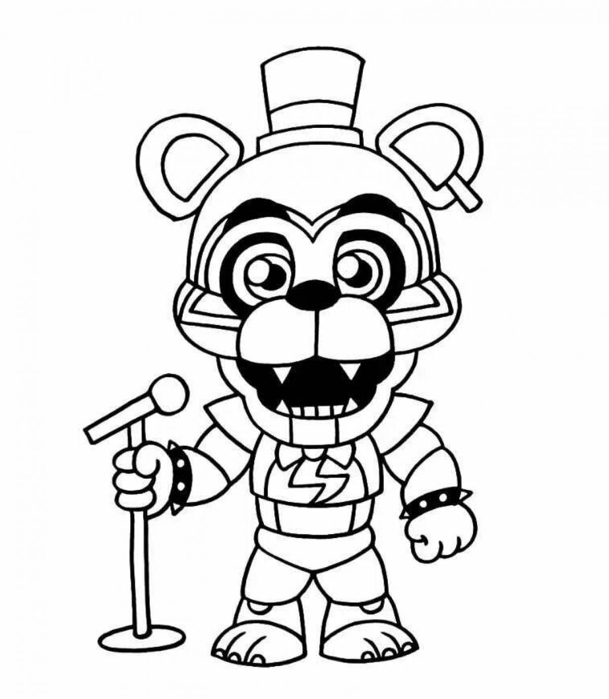 Delightful fnaf 9 moon coloring book