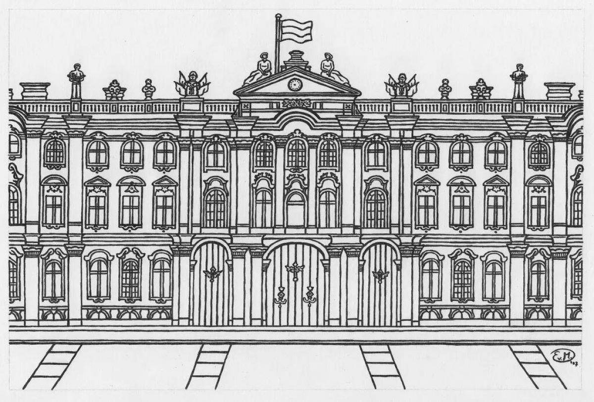 Эрмитаж санкт петербург рисунок