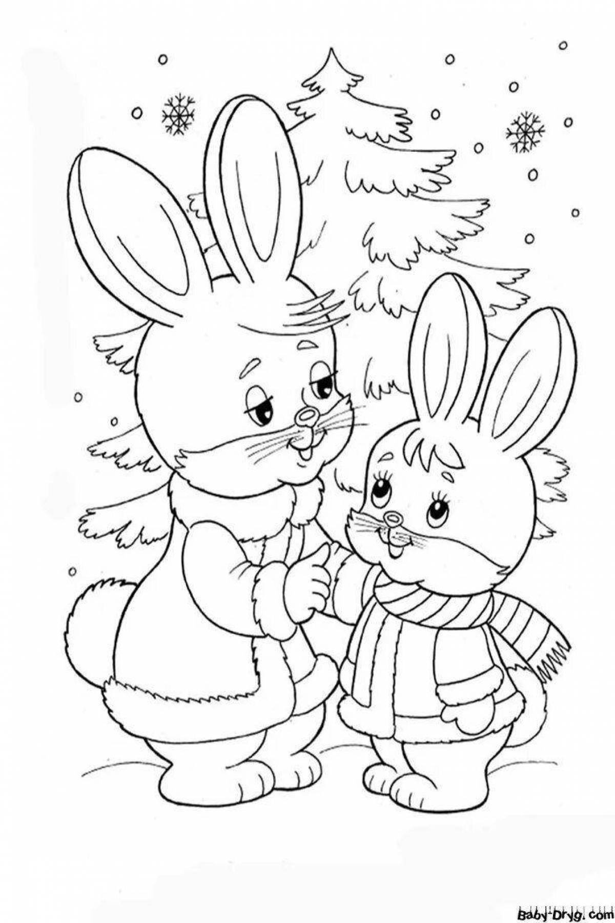 Fun coloring book year of the rabbit 2023