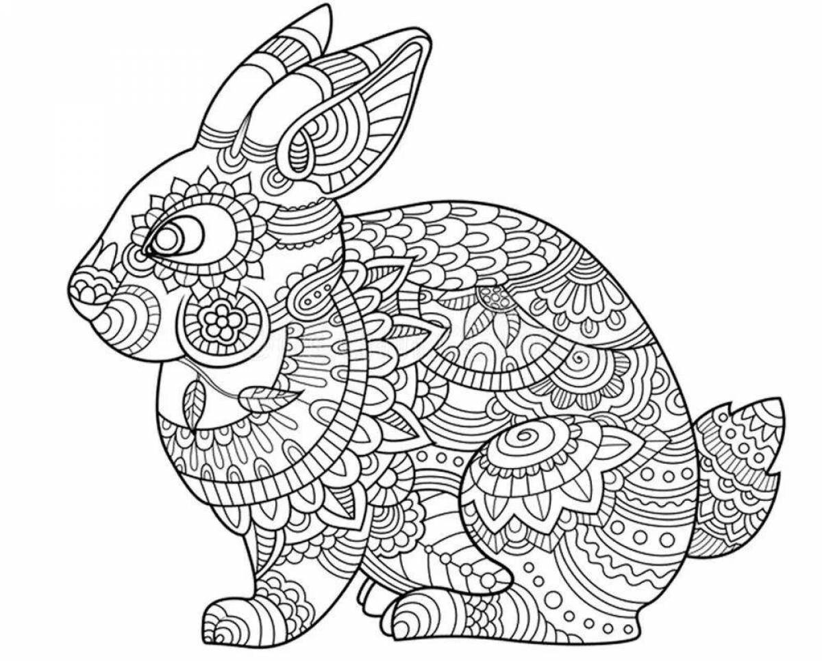 Playful coloring book year of the rabbit 2023