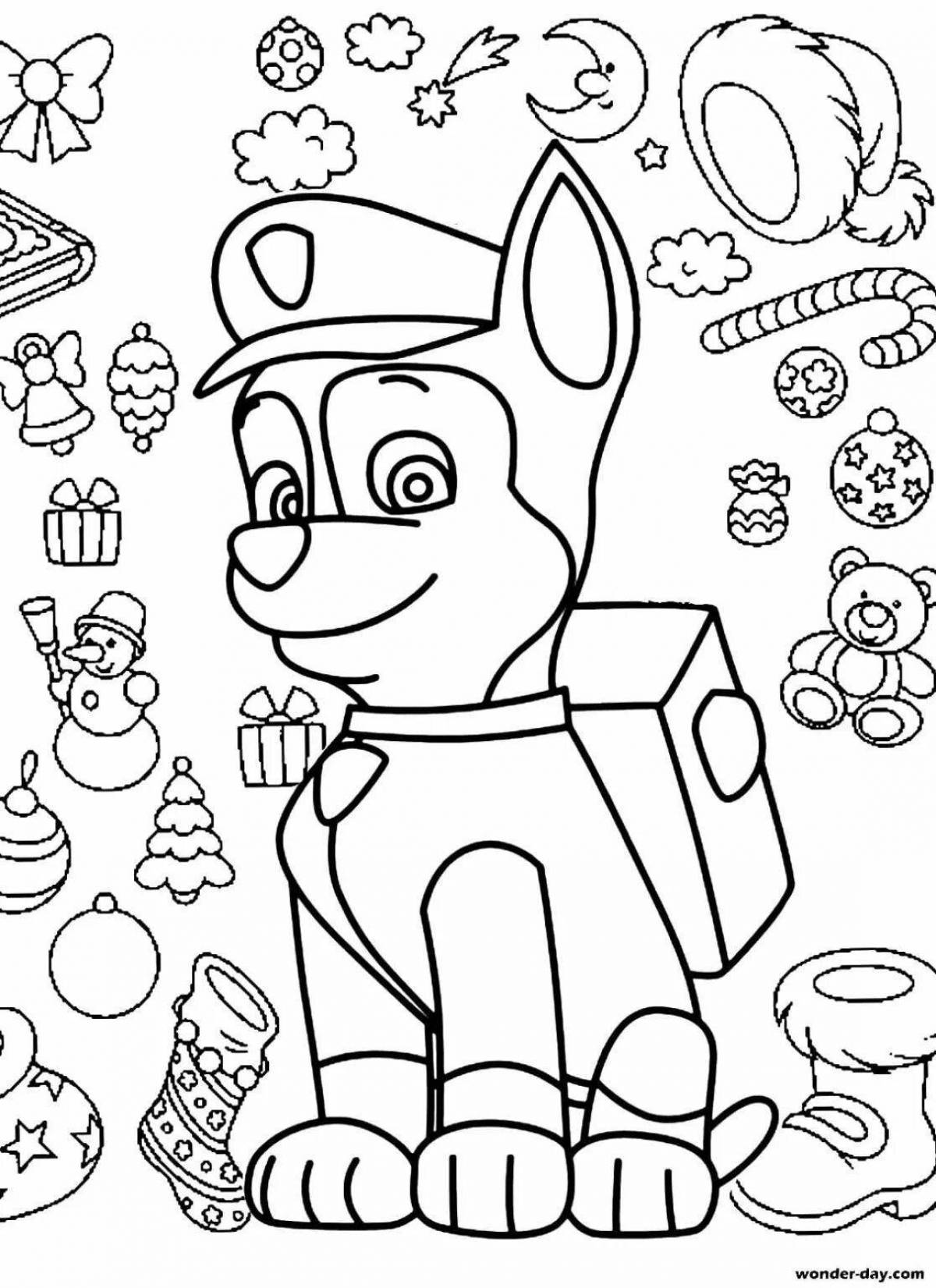 Radiant coloring paw patrol new year