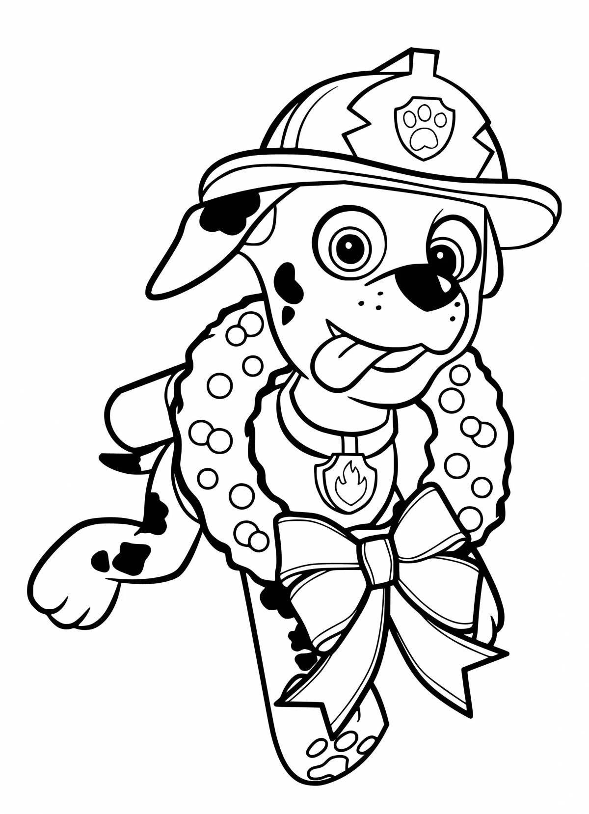 Fabulous coloring paw patrol new year