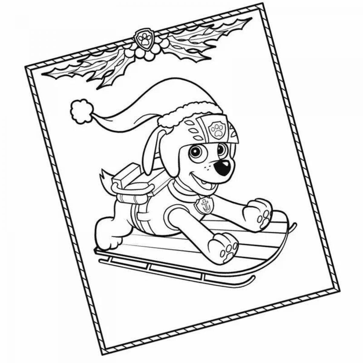 Exciting new year paw patrol coloring book