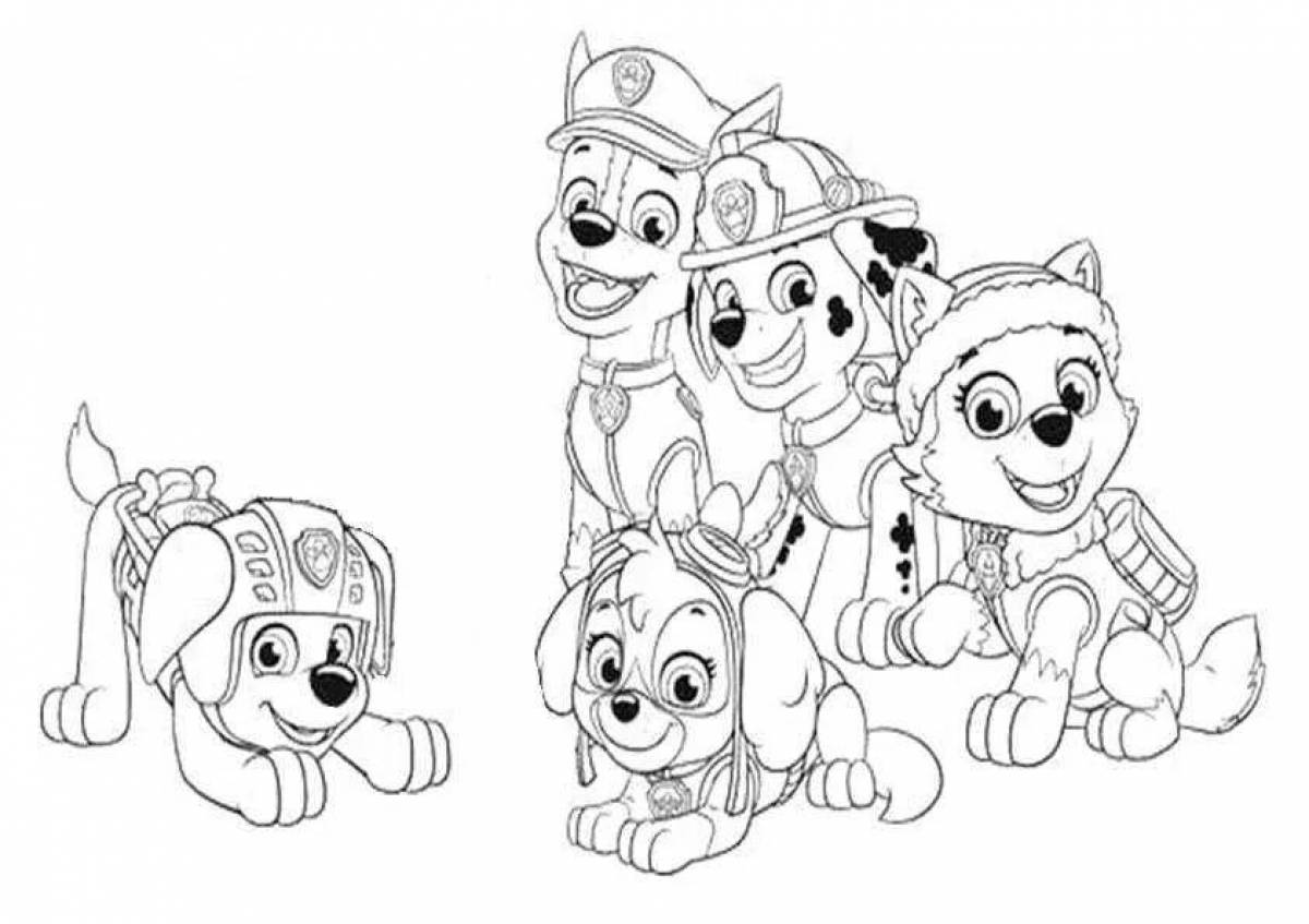 Crazy coloring paw patrol new year