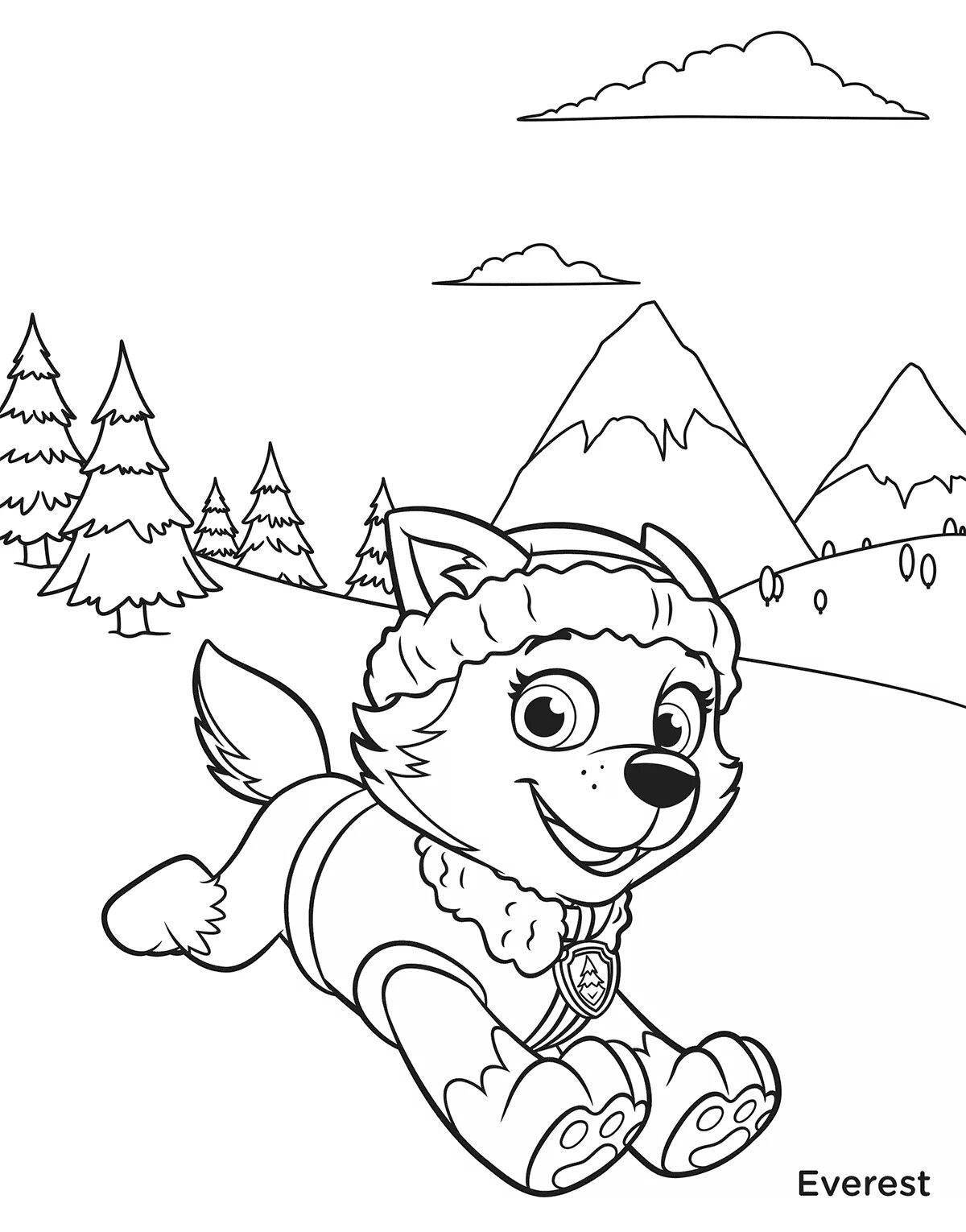 Color-frenzied coloring page paw patrol new year