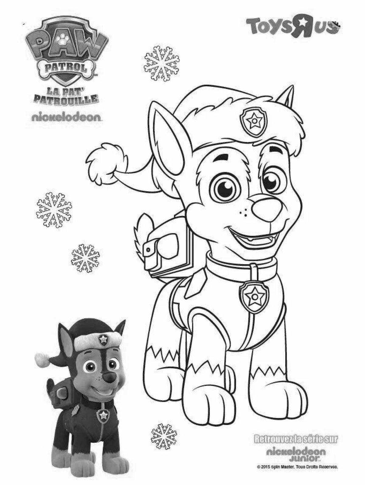 Color-riot coloring page paw patrol new year