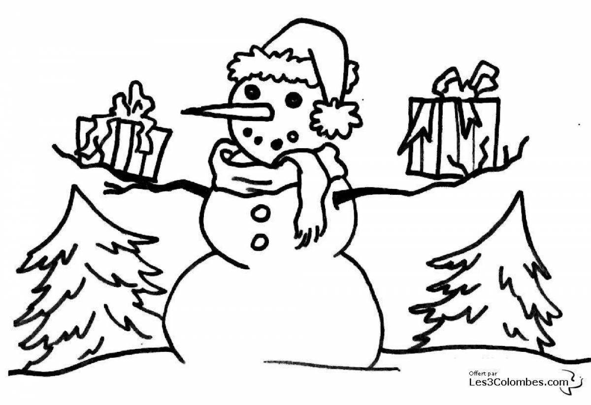 Coloring live snowman