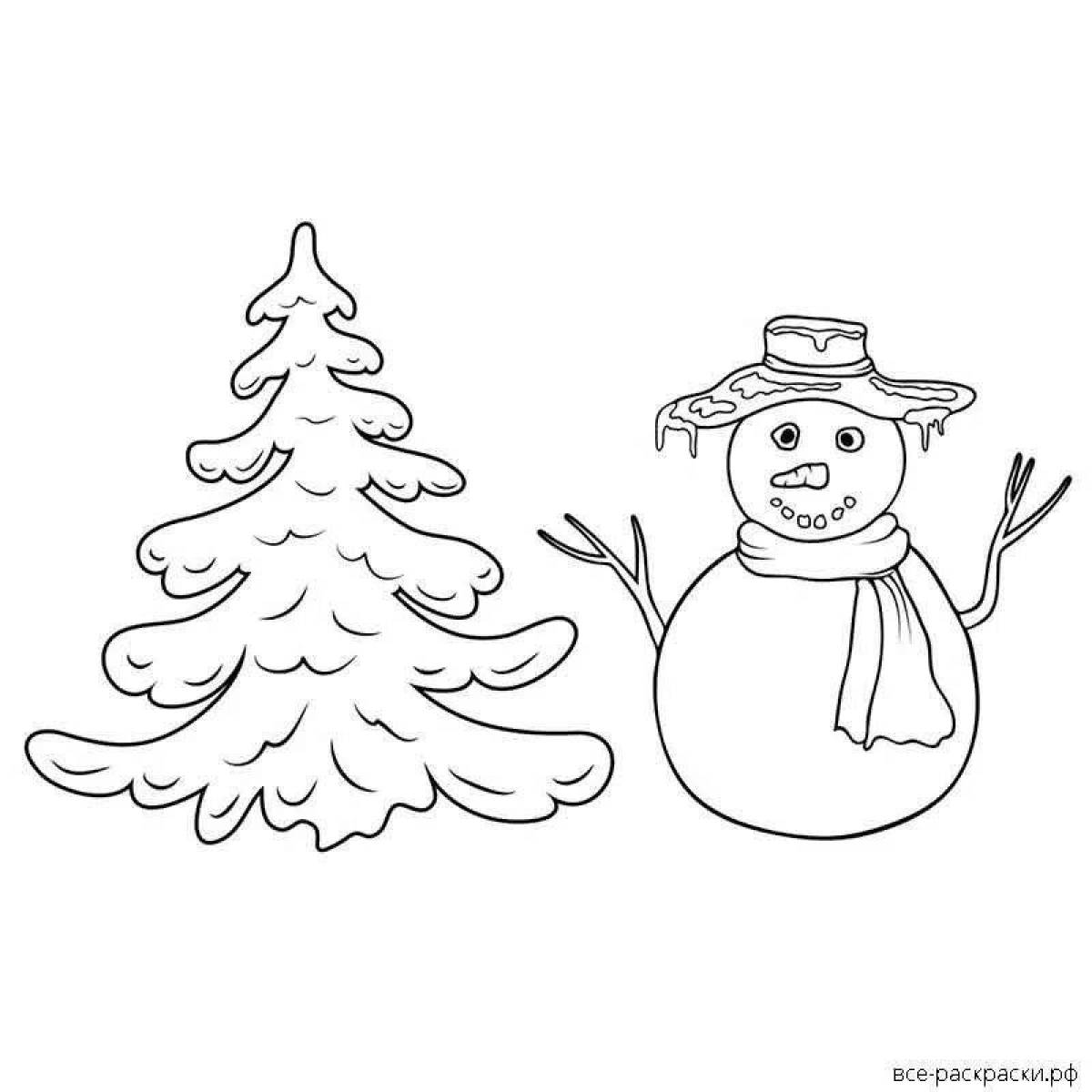Herringbone and snowman #6