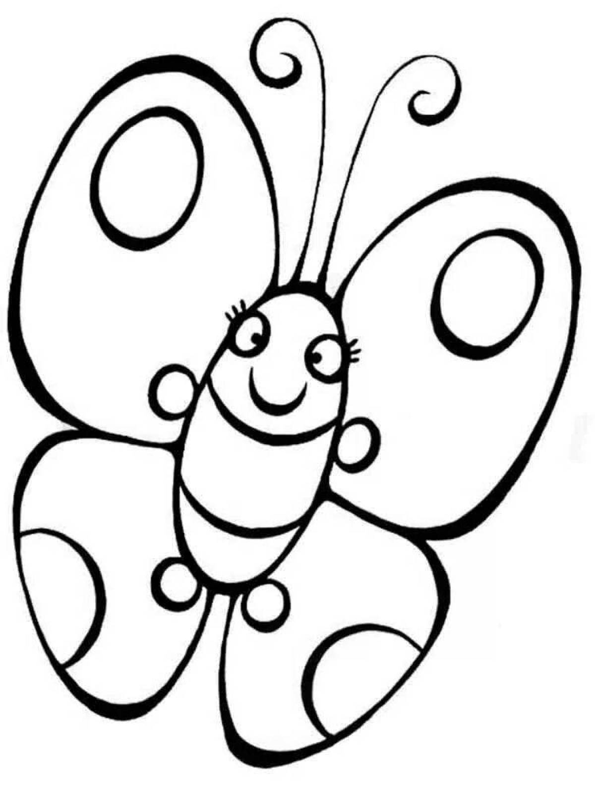 Big butterfly coloring book for kids