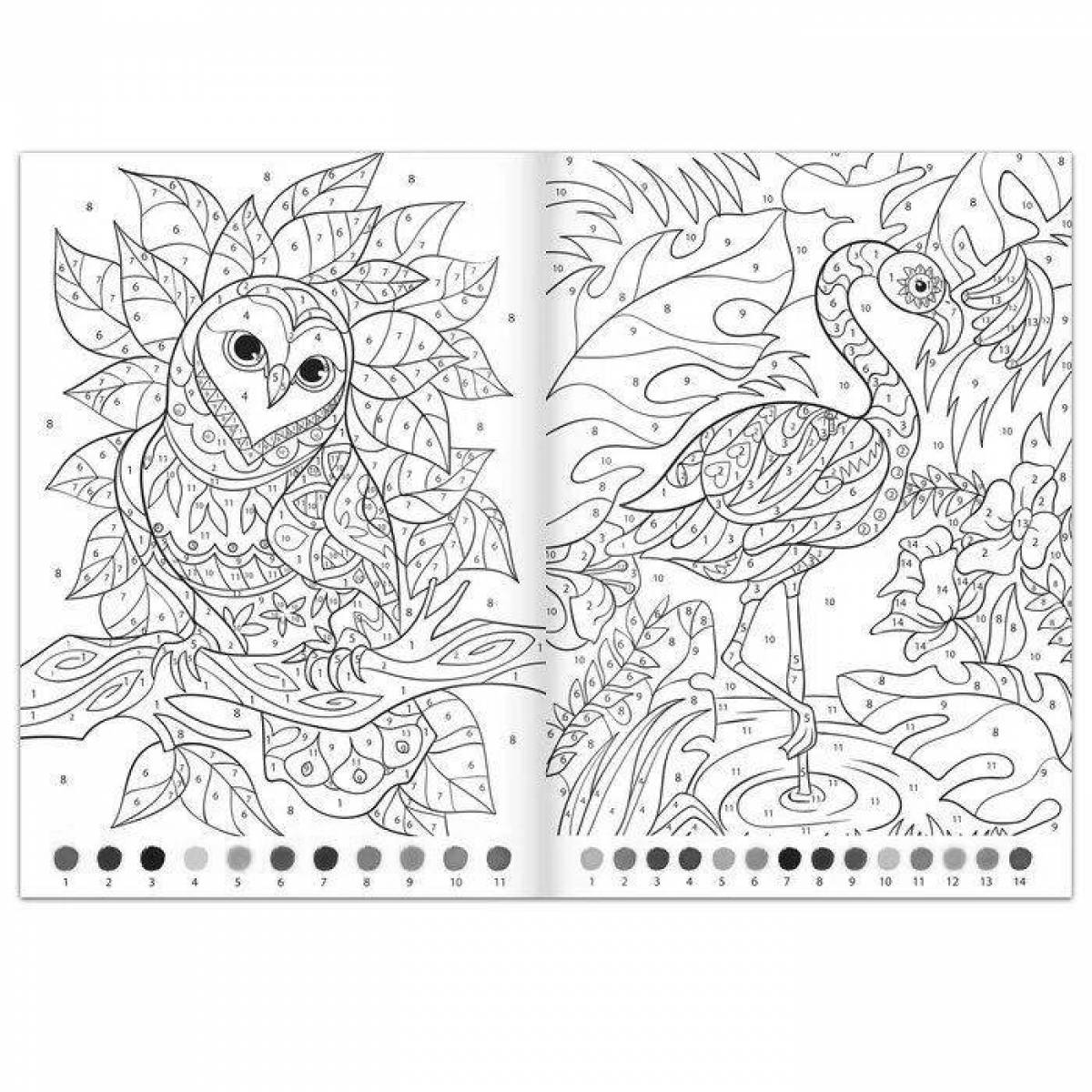 Joyful beauty coloring by numbers