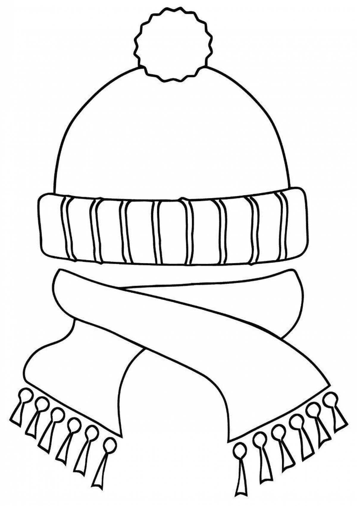 Sweet winter clothes coloring pages for kids
