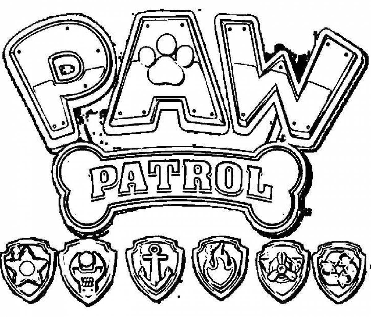 Joyful coloring pages paw patrol icons