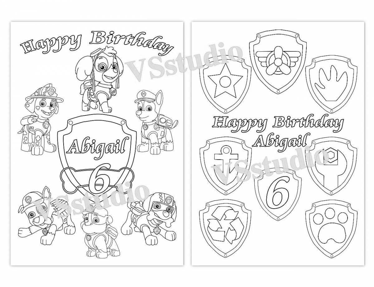 Playful coloring pages paw patrol icons