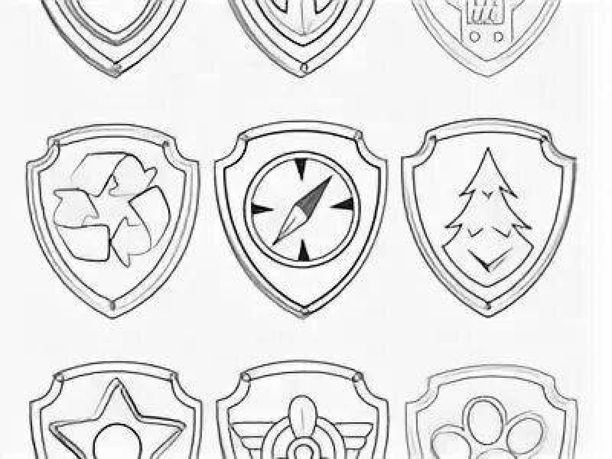 Fancy coloring pages paw patrol icons