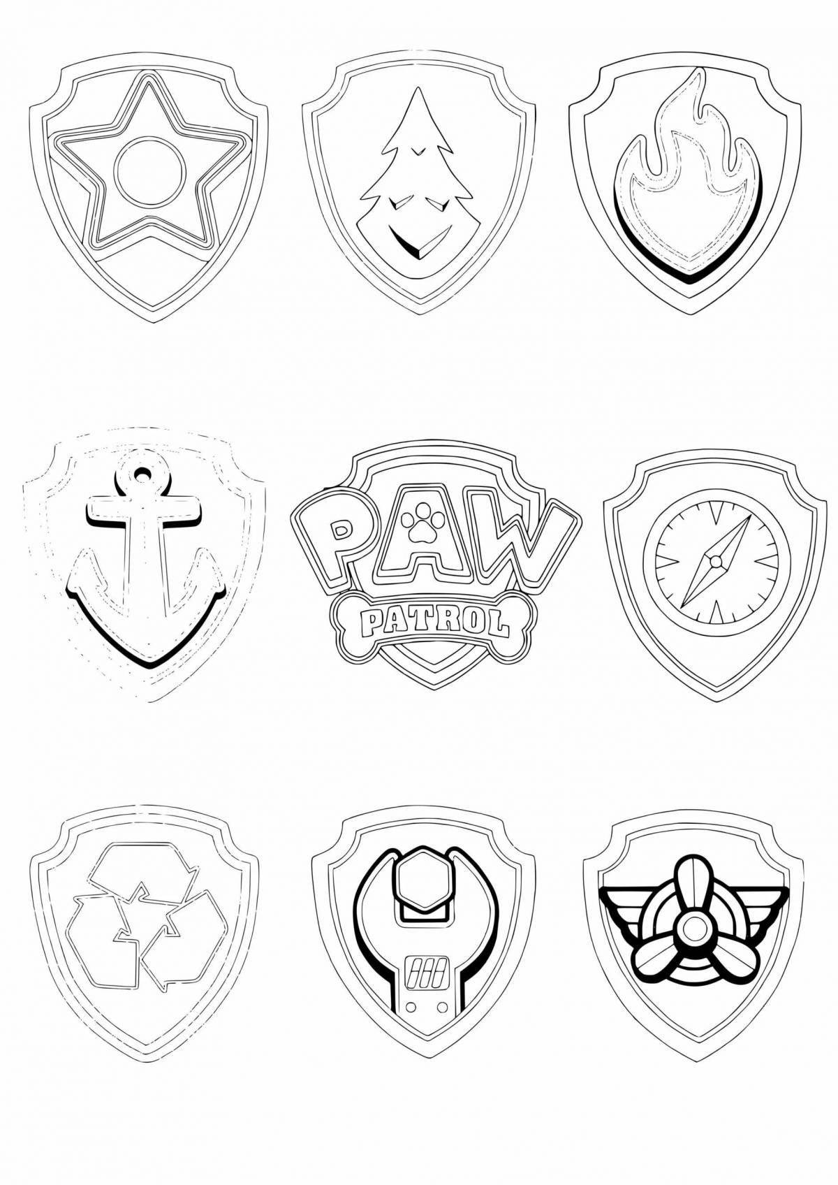 Чудесные раскраски paw patrol icons