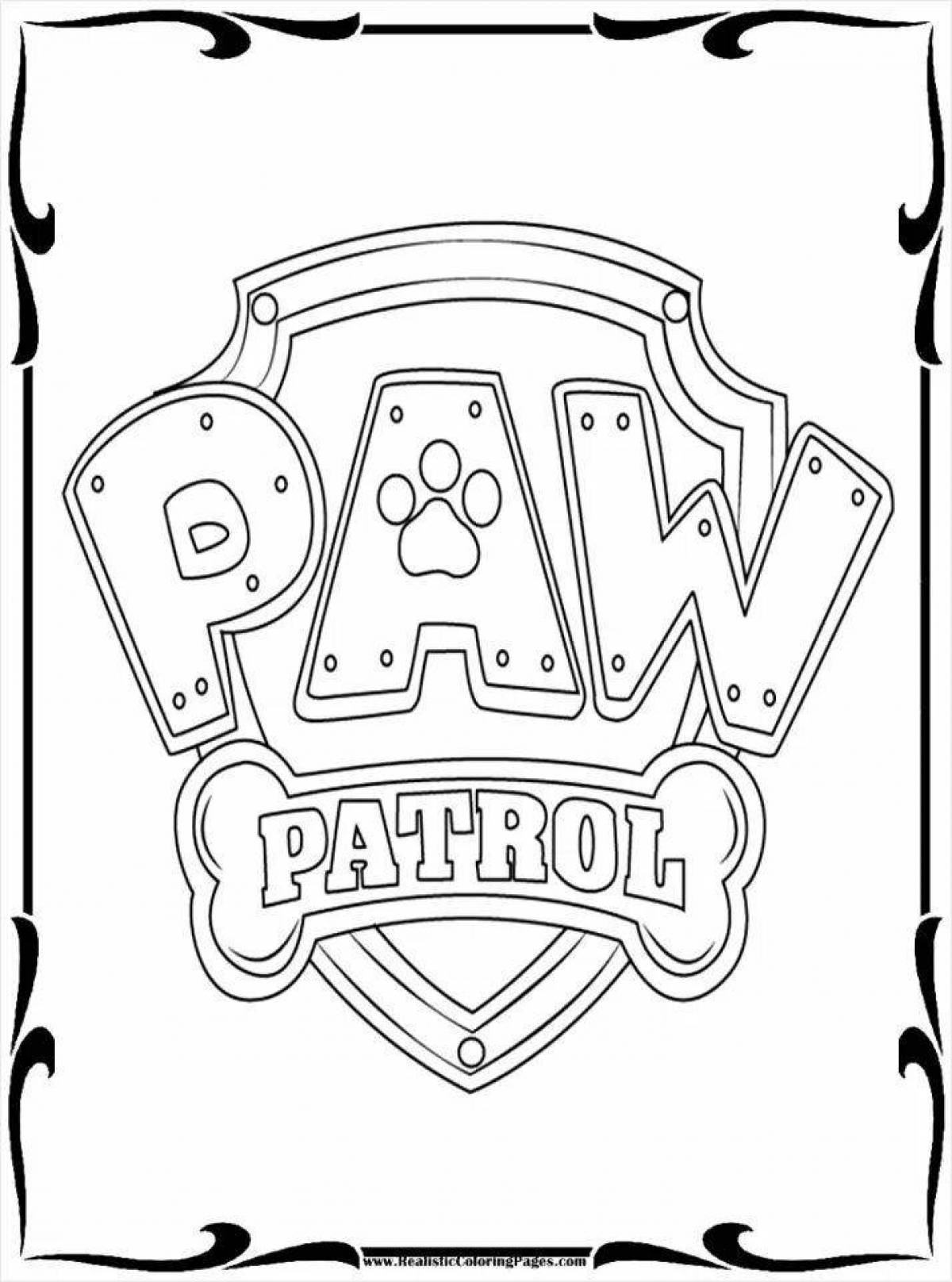 Elegant coloring pages paw patrol icons