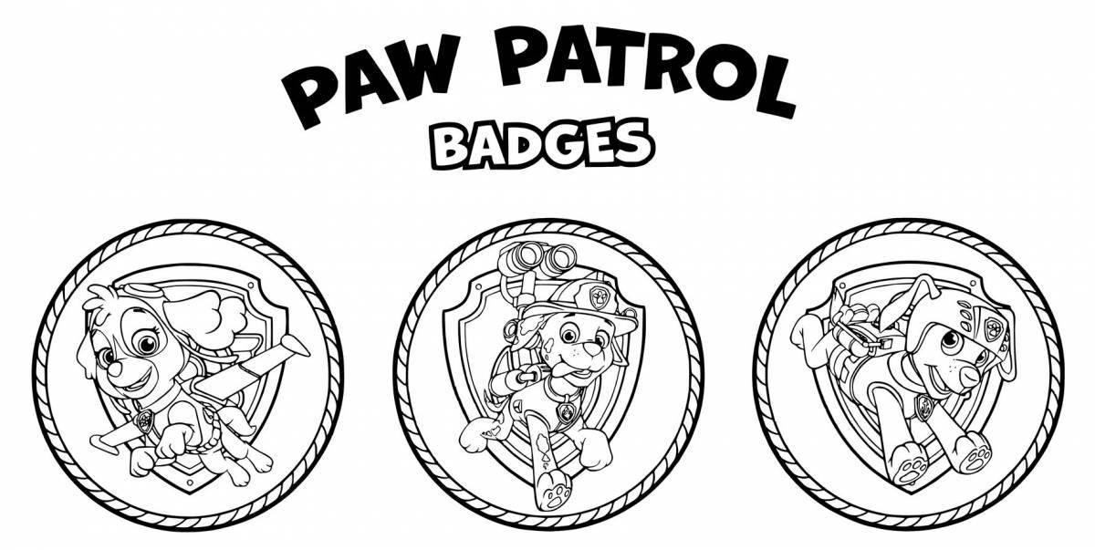 Изысканные раскраски paw patrol icons