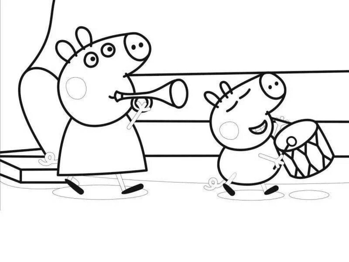 George and Peppa's fascinating coloring book