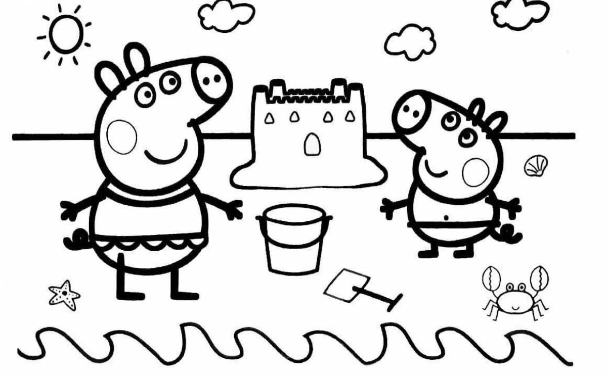 George and peppa incredible coloring book